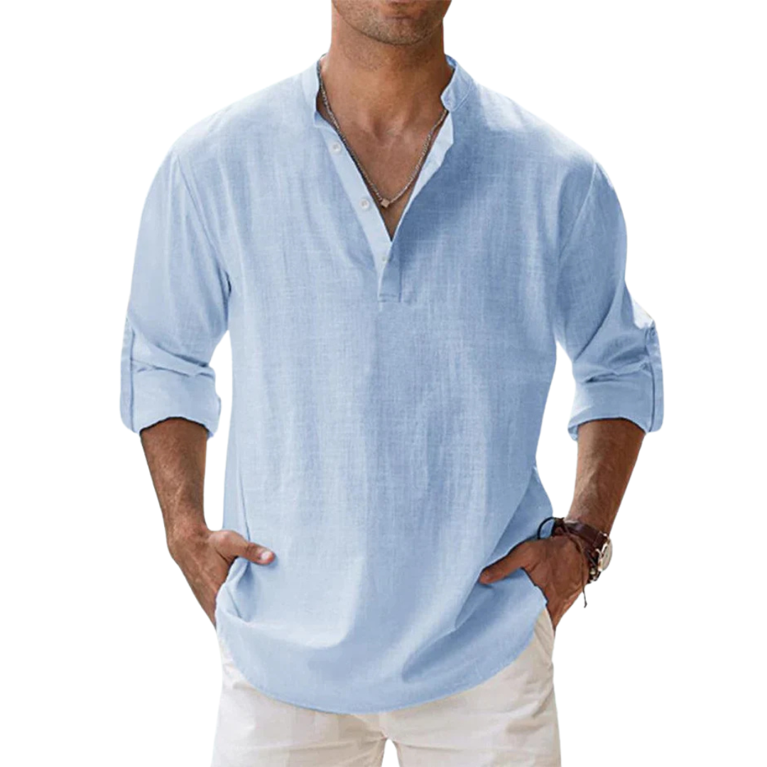 Valfeni | Camisa de lino transpirable para hombre