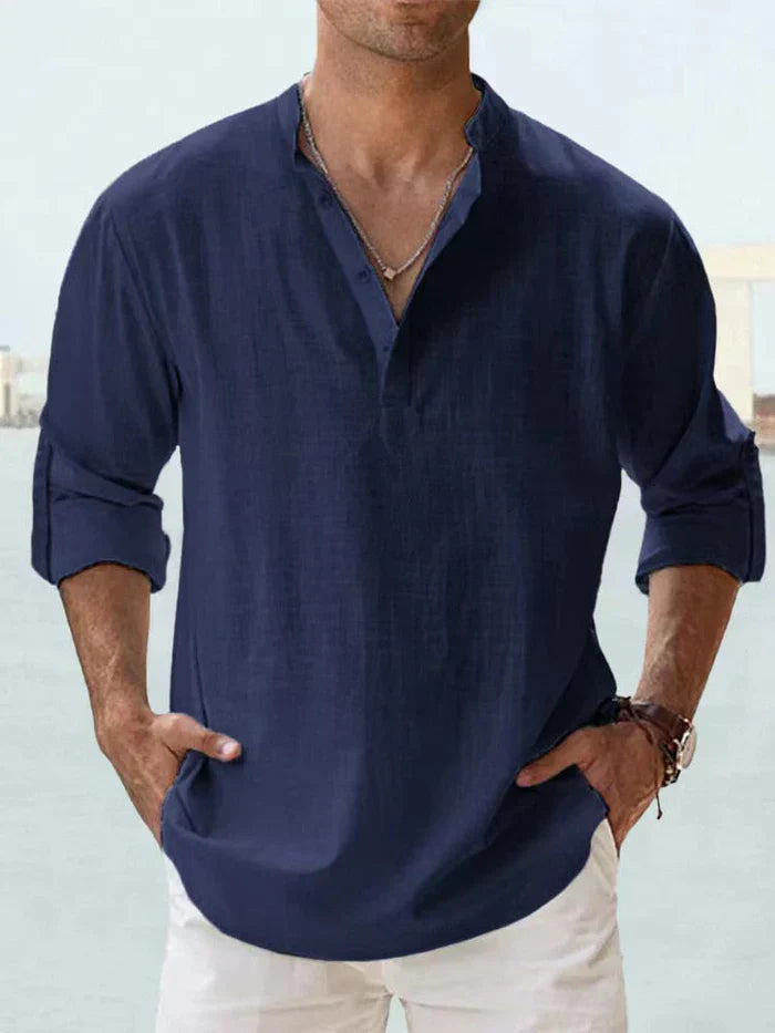 Valfeni | Camisa de lino transpirable para hombre