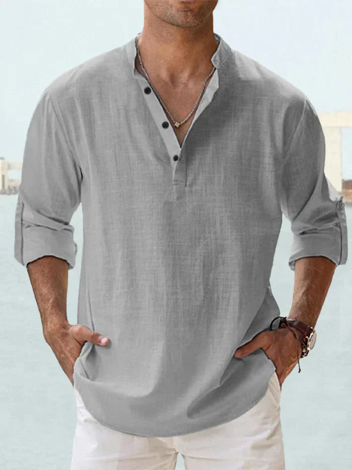 Valfeni | Camisa de lino transpirable para hombre