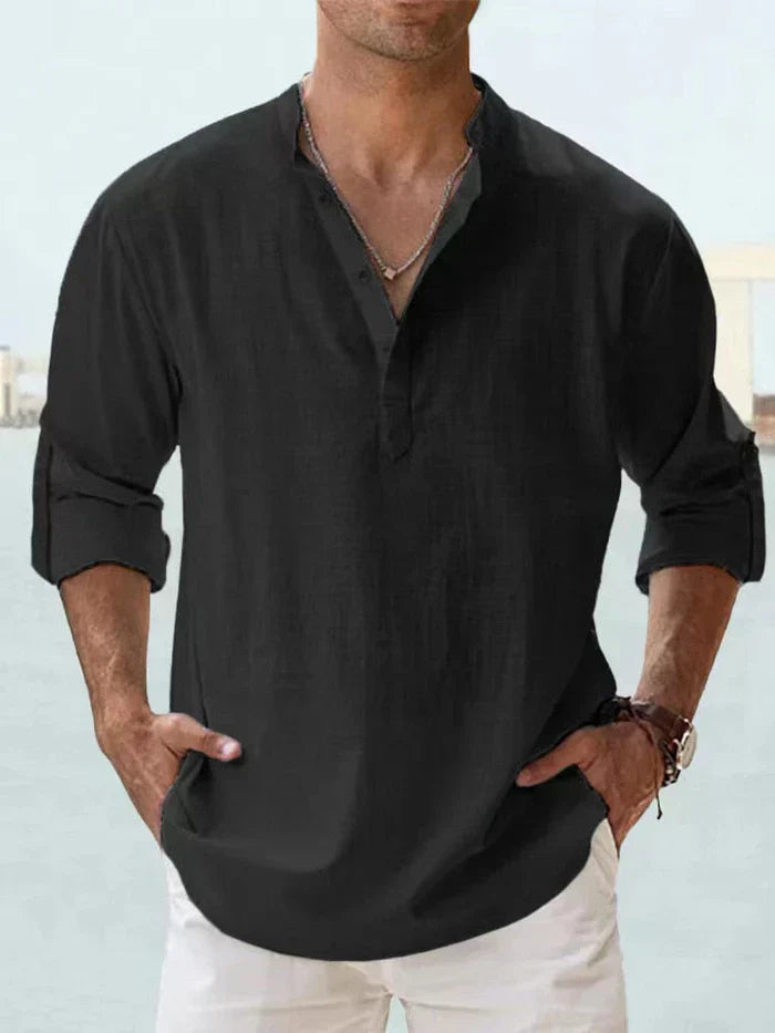 Valfeni | Camisa de lino transpirable para hombre