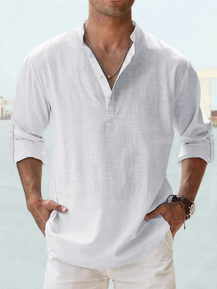 Valfeni | Camisa de lino transpirable para hombre