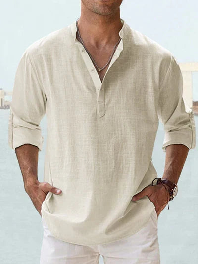 Valfeni | Camisa de lino transpirable para hombre
