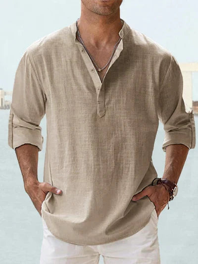 Valfeni | Camisa de lino transpirable para hombre