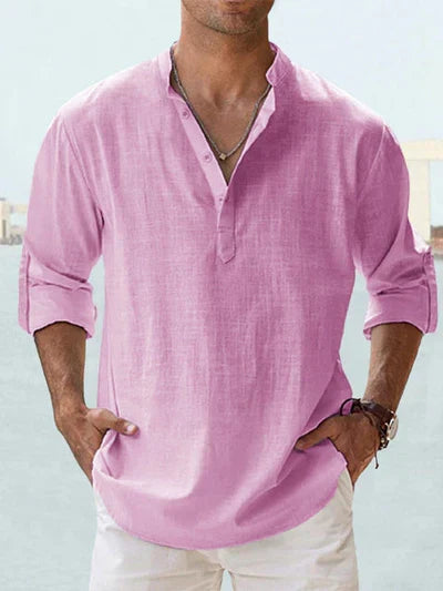 Valfeni | Camisa de lino transpirable para hombre