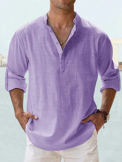 Valfeni | Camisa de lino transpirable para hombre