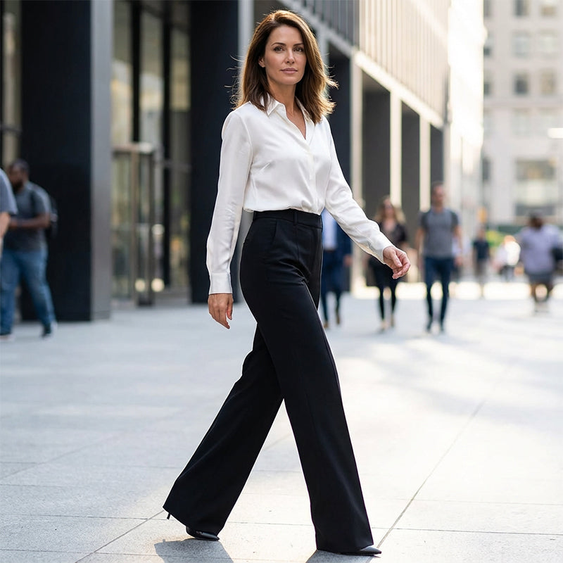 Valfeni | Pantalones de traje de mujer de cintura alta