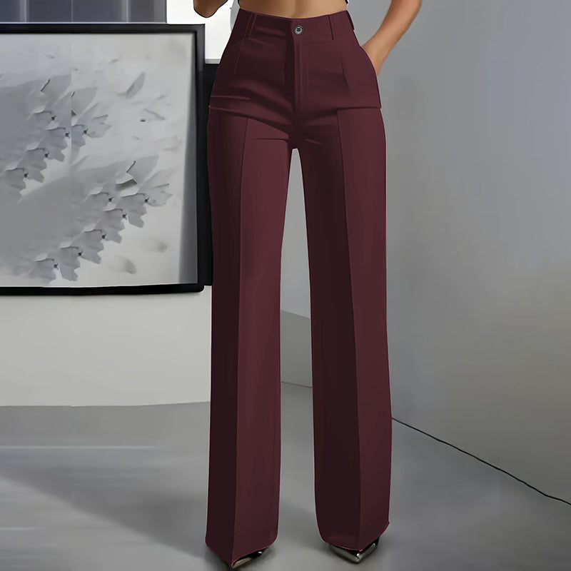 Valfeni | Pantalones de traje de mujer de cintura alta